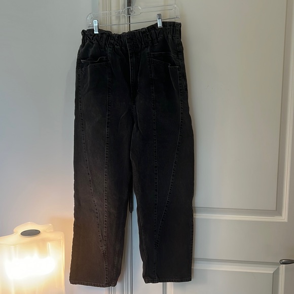 Free People Baggy Elastic Waist Jeans - Picture 1 of 4
